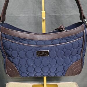 Vera Bradley Navy  Quilted Shoulder Bag EUC